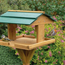 Traditional Wooden Bird Table Garden Bird Feeder Feeding Station - thumbnail 2