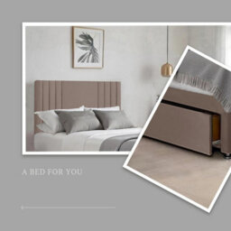Mink Plush Sawana 4Ft Small Double Bed With 20 Inch Headboard With Mattress And 2Drawers - thumbnail 2