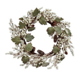 Samuel Alexander 40Cm Hanging Christmas Winter Berry Wreath With Seasonal Foliage - thumbnail 2