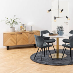 Furniture To Go Brighton 3 Door Sideboard In Oak With Herringbone Effect - thumbnail 5