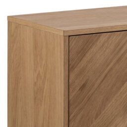 Furniture To Go Brighton 3 Door Sideboard In Oak With Herringbone Effect - thumbnail 7