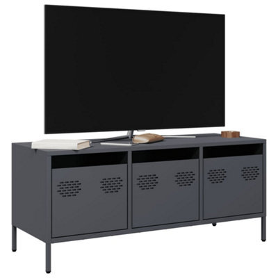 Berkfield Tv Cabinet Anthracite 101.5X39X43.5 Cm Cold-Rolled Steel - image 1