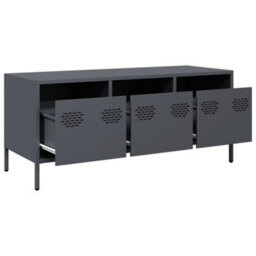 Berkfield Tv Cabinet Anthracite 101.5X39X43.5 Cm Cold-Rolled Steel - thumbnail 5