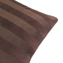 Paoletti Regency Stripe Velvet Polyester Filled Cushion, Chocolate, 45 X 45Cm - thumbnail 3