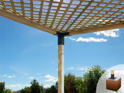 Edecks Modblox Trellis Top Cube Wooden Garden Pergola (1800mm X 1800mm) With Bolt Down Anchors (2.1M) - thumbnail 2