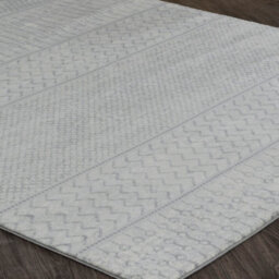 Livabliss Monaco-Geometric Grey Ivory Living Dining Bedroom Rug 80 X 220 Cm Easy Care, Non Shedding - thumbnail 6