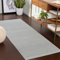 Livabliss Monaco-Geometric Grey Ivory Living Dining Bedroom Rug 80 X 220 Cm Easy Care, Non Shedding - thumbnail 2