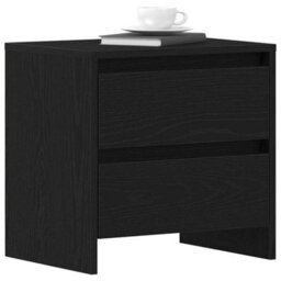 Berkfield Modern Bedside Cabinet Black Oak 45X34X44,5 Cm Engineered Wood - thumbnail 3