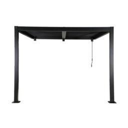 Sweeek - Lean To Pergola With Louvered Roof Aluminium 3 X 3M Palace Black - thumbnail 4