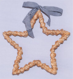 Netagon Home Festive Natural Wicker Hollow Star Ornament - thumbnail 2