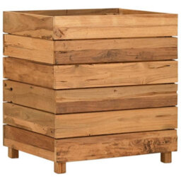 Walplus Raised Bed 50X40X55 Cm Recycled Teak Wood And Steel - thumbnail 9