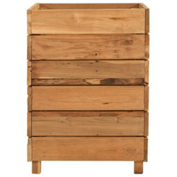 Walplus Raised Bed 50X40X55 Cm Recycled Teak Wood And Steel - thumbnail 4