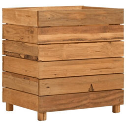 Walplus Raised Bed 50X40X55 Cm Recycled Teak Wood And Steel - thumbnail 2