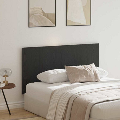 Berkfield Black Oak Headboard 160X1.5X80 Cm Made From Engineered Wood - image 1