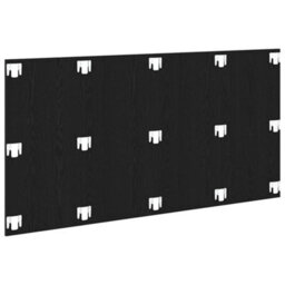 Berkfield Black Oak Headboard 160X1.5X80 Cm Made From Engineered Wood - thumbnail 4