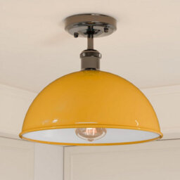 2 Pack Industrial-Semi Flush Mount Ceiling Light Metal 30Cm Dome Lampshade E27 Indoor Ceiling Lamp Fixture For Bedroom - thumbnail 5
