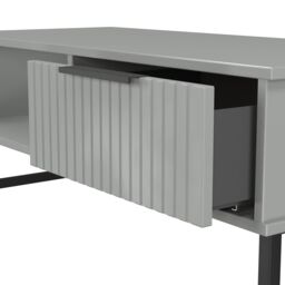 Ancona Matt Dusk Grey 1 Drawer Non-Extendable Coffee Table (H)348mm (W)925mm (D)410mm - thumbnail 6