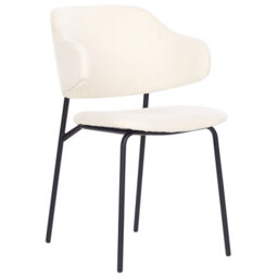 Beliani Set Of 2 Dining Chairs Kenai Fabric Light Beige - thumbnail 4