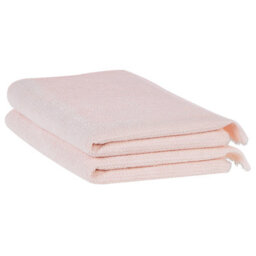 Beliani Set Of 2 Towels Atiu Terry Cotton Pastel Pink - thumbnail 5