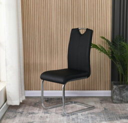 Furnizone UK Piccolo 4-Seater Extending Dining Table And 4 Isaac Black Faux Leather Chairs - thumbnail 5