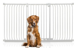 Bettacare Extra Tall Elite Dog Gate, 197Cm - 206Cm, Matt White, Extra Tall 96.8Cm In Height, Pressure Fit Pet Gate - thumbnail 1