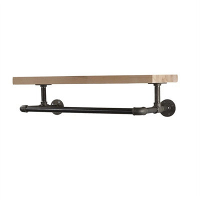 125Cm Pipe Clothes Rail Wall Mounted Garment Hanging Rack - image 1