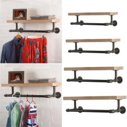 125Cm Pipe Clothes Rail Wall Mounted Garment Hanging Rack - thumbnail 6