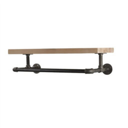 125Cm Pipe Clothes Rail Wall Mounted Garment Hanging Rack - thumbnail 1