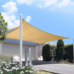 White 2X4M Rectangular Polyester Shade Sail Uv Resistant - thumbnail 6