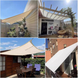 White 2X4M Rectangular Polyester Shade Sail Uv Resistant - thumbnail 7