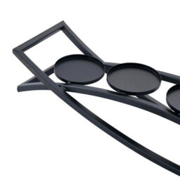 Living And Home Black Iron Arch 5-Candle Holder Rust Resistant Powder Coated Table Centerpiece For Wedding Decor - thumbnail 8