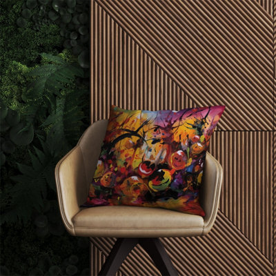 Warren Reed Designer Abstract Halloween Painting Outdoor Cushion 60Cm X 60Cm