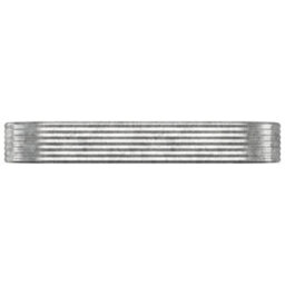 Berkfield Garden Planter Powder-Coated Steel 249X100X36 Cm Silver - thumbnail 3