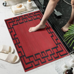 Ameha Lexi Modern Printed Rug Bedroom Bed Side Mat 40X60 Cm Greek Key / Meander Pattern Rugs - thumbnail 8