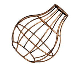 Brushed Copper Metal Wire Cage Ceiling Light Shade Easy Fit Lamp Shade, Ceiling Hanging Indoor Pendant Light Lampshade - thumbnail 4