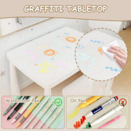 Table And Chair Set Asjustable 2 Chair Children Activity Table 2 Drawer - thumbnail 3