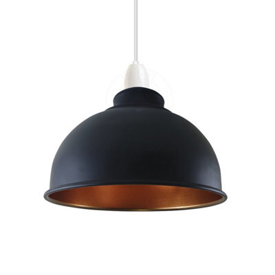 Retro Metal Light Shades, Vintage Style Ceiling Island Lamp Pendant Shade, Non Electric 21Cm Easy Fit Curved Kitchen Lampshade - image 1