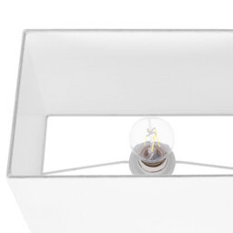 Beliani Gold Metal Table Lamp With Rectangular White Polycotton Shade 62 Cm - thumbnail 5