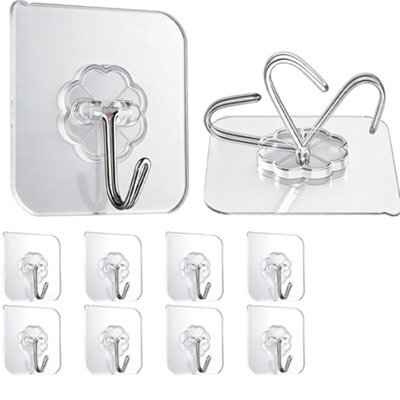8 Pack Wall Hooks For Hanging, Sturdy Double, Claw Metal Wall Mounting In Living Room, Bathroom, For Bags, Scarves, Towels - image 1