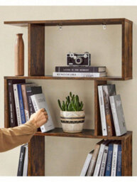 LEDREM Bookshelf, 6-Tier Bookcase, Room Divider, Cube Display Shelf, Freestanding Storage Shelf, For Living Room, Bedroom, Office - thumbnail 5
