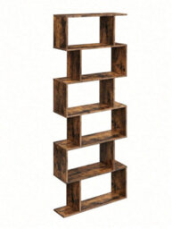 LEDREM Bookshelf, 6-Tier Bookcase, Room Divider, Cube Display Shelf, Freestanding Storage Shelf, For Living Room, Bedroom, Office - thumbnail 7