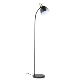 First Choice Lighting Acrobat - Matt Black & Gold Industrial Floor Lamp - thumbnail 3
