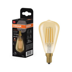 Osram Vintage 1906 Led Classic Edison Dim Lamp 4.8W 822 Gold E14 6 Pack - thumbnail 3