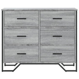 Berkfield Chest Of Drawers Grey Sonoma 91X35.5X74.5 Cm Engineered Wood - thumbnail 4