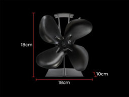 Oko Premium Heat Powered Stove Fan In Black - thumbnail 6