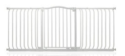 Safetots Curved Top Safety Gate, 170Cm - 179Cm, Matt White, Pressure Fit Stair Gate - thumbnail 1