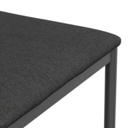 More4Homes Set Of 2 Monza Fabric Dining Chair Modern Padded Seat Metal Legs Kitchen (Charcoal) - thumbnail 5