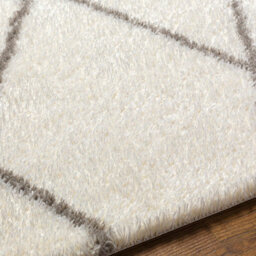 Livabliss Cloudy Shaggy-Modern Ivory Grey Soft Plush Pile Living Bedroom Rug 160 X 213 Cm Easy Care, Non Shedding - thumbnail 3