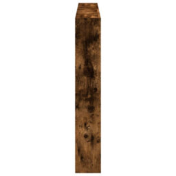 Berkfield Headboard Cabinet With Led Smoked Oak 160X17X102 Cm - thumbnail 7