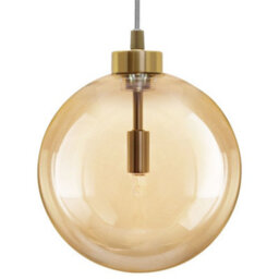 Long Life Lamps Company Modern Vintage Ceiling Smoked Gold Globe Pendant Light M0212 - thumbnail 3